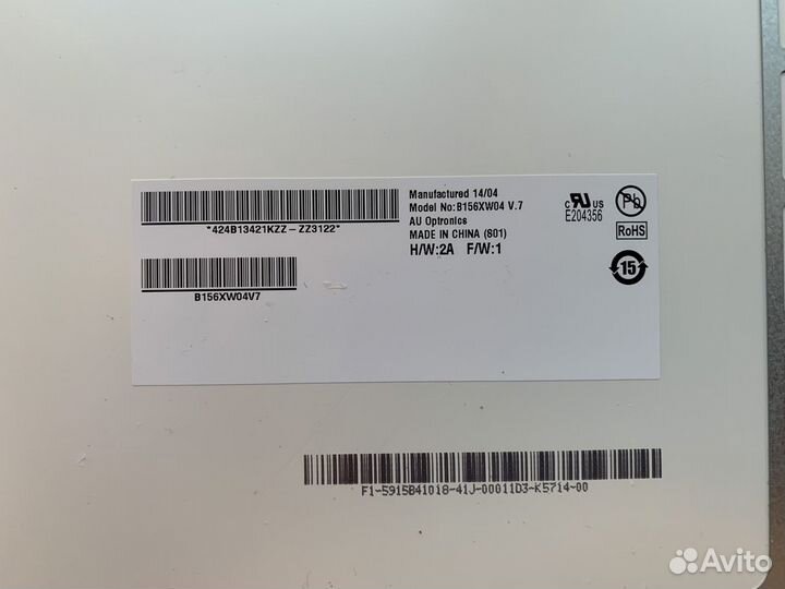 Матрица для ноутбука 15,6 30 pin led slim