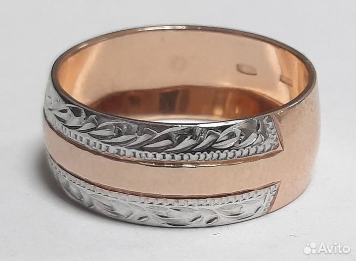 Кольцо позолоченное серебро 925 пр. вес 3,70 гр