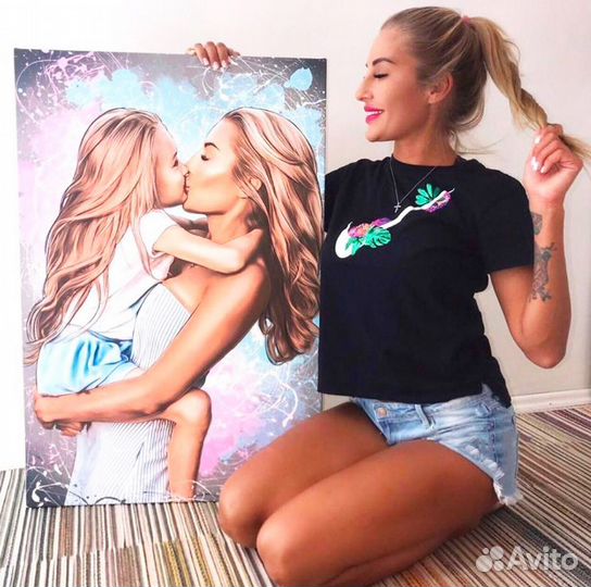 Портрет по фото на холсте в Краснодаре