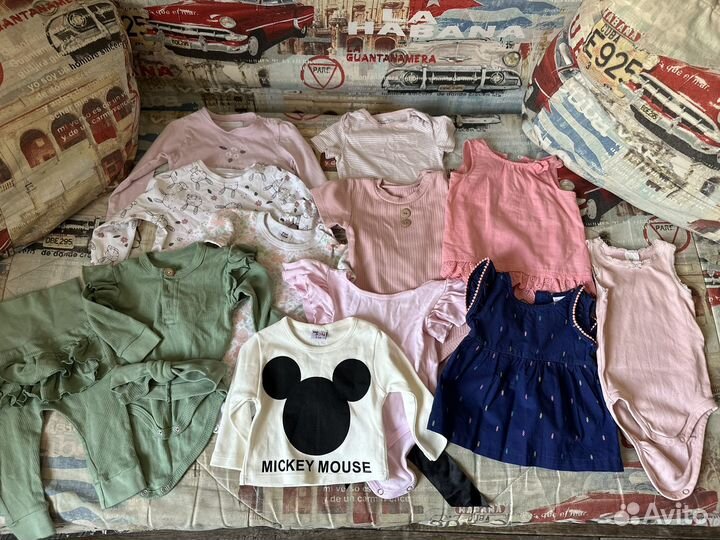 Вещи брендовые пакетом на девочку 68-74