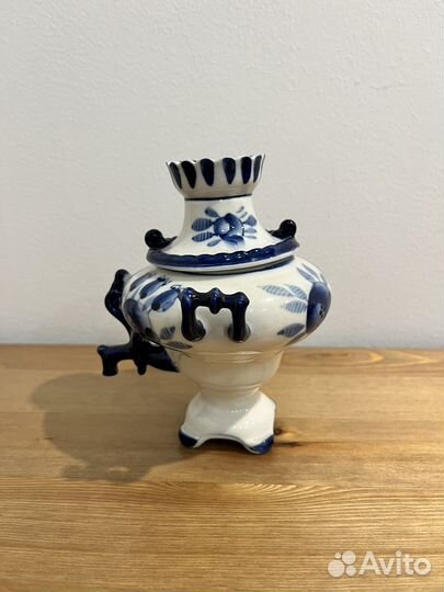 Самовар фарфоровый Гжель б/у