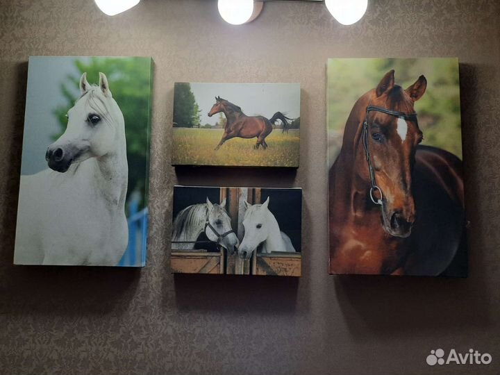 Картины по типу модульных на холсте