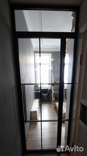 Раздвижная перегородка в стиле лофт