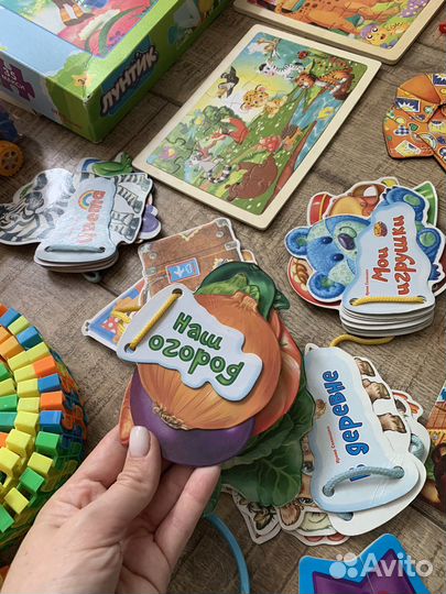 Огромный пакет развивающих игрушек пазлы