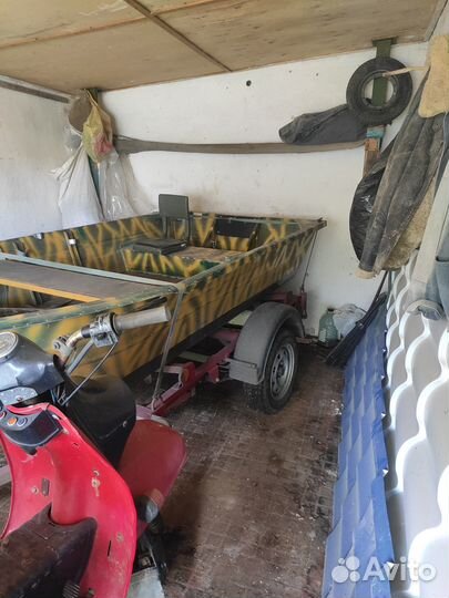 Лодка алюминевая охотник 350 на прицепе курганинск