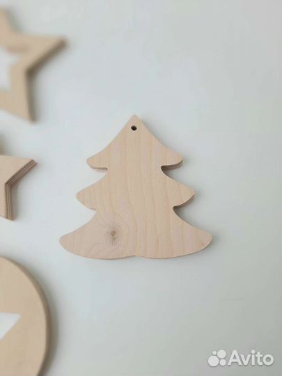 Набор деревянных ёлочных игрушек