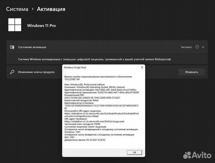 Установка Windows 10 и 11 Pro лицензия