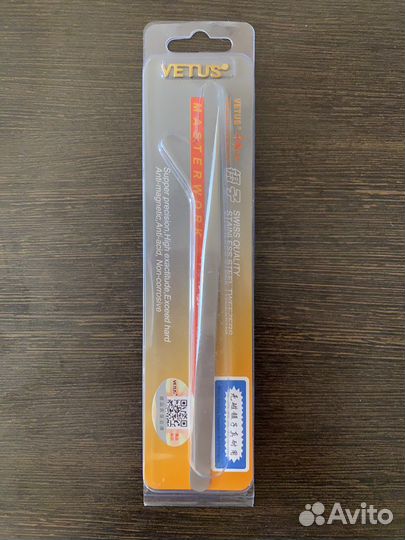 Пинцет прямой Vetus для наращивания ресниц