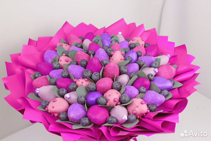 Букет из клубники в шоколаде Fuchsia