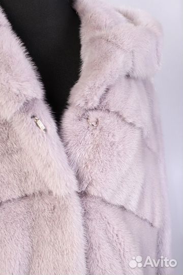 Шуба норковая с капюшоном