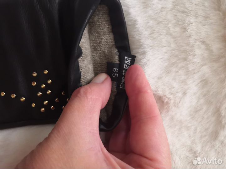 Перчатки женские кожаные