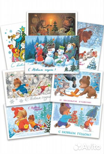 Открытки новые в стиле СССР (современные)