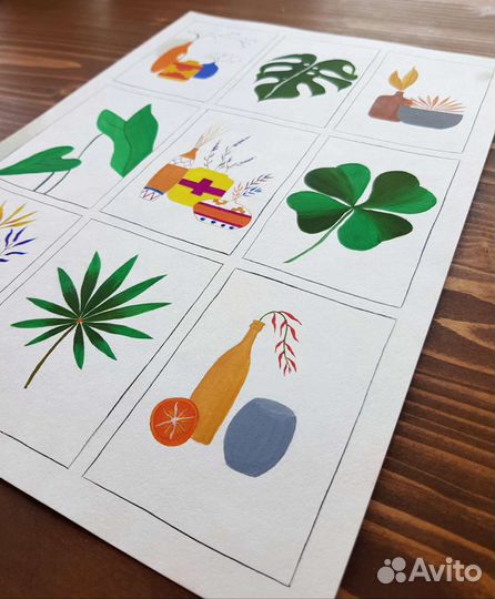 Картина минимализм Ботаника