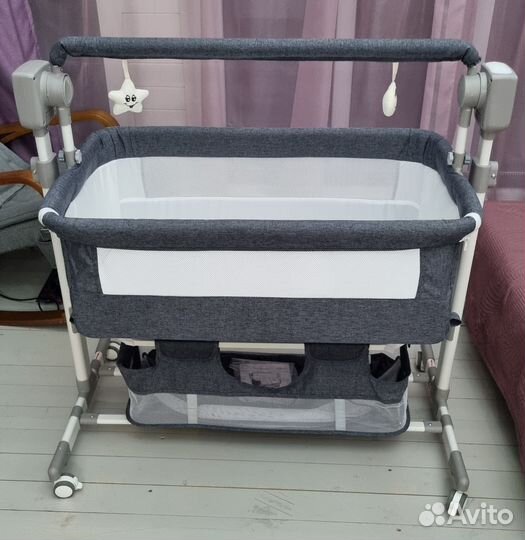 Приставная кроватка с электро качанием