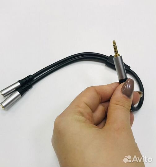 Переходник Jack 3.5мм - розетка микрофон+ наушники