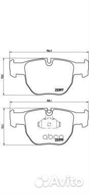 Колодки тормозные дисковые перед P44012 Brembo