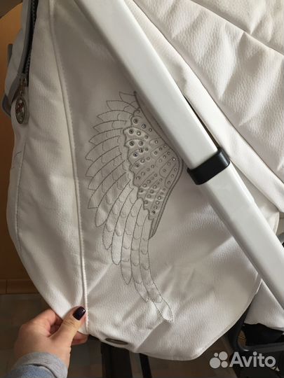 Коляска Hartan Vip XL 2 в 1 белая эко-кожа