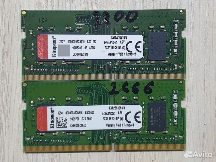 Оперативная память для ноутбука SO-dimm DDR4 8GB