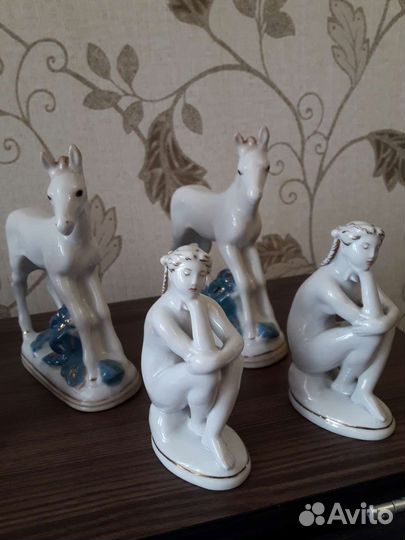 Фарфоровые статуэтки СССР лфз, гжель, дулево