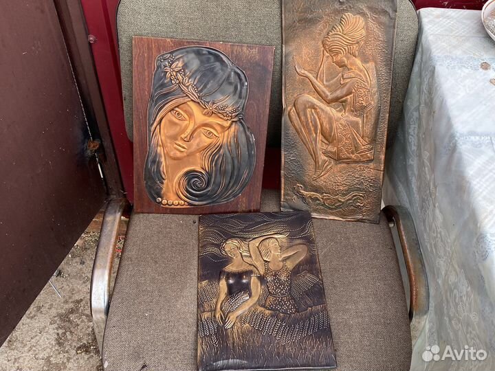 Картина медная чеканка СССР