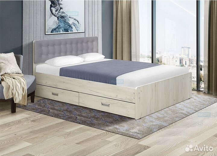Кровать с мягким изголовьем с доставкой