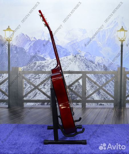 Акустическая гитара (новая) глянцевая, комплект