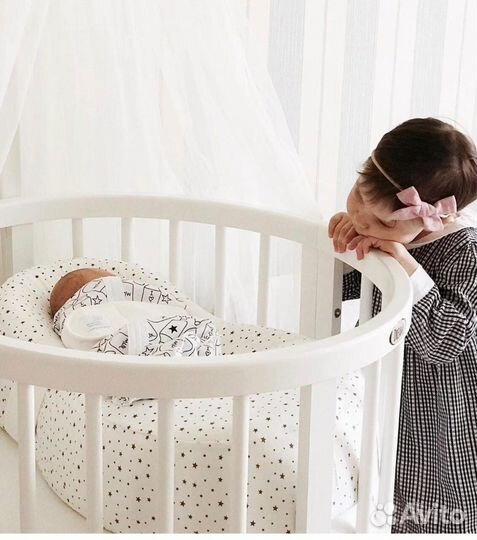 Детская кровать трансформер круглая