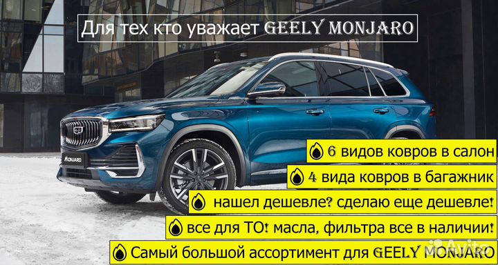 Коврики в салон оригинальные для Geely Monjaro