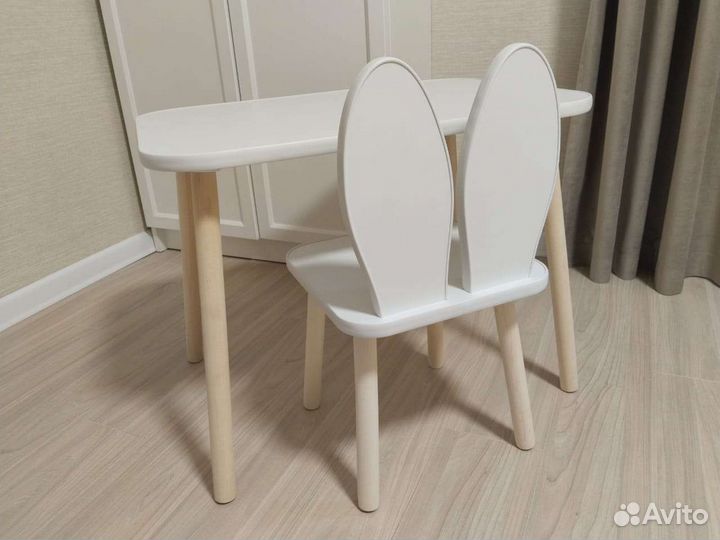 Комплект детский стол и стул зайка