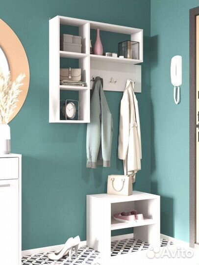 Новая настенная вешалка, цвет белый