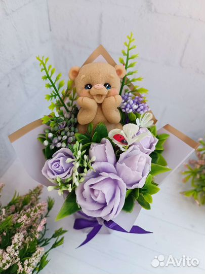 Мыло ручной работы (цветы букет)