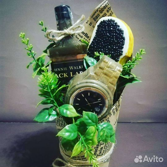 Мужские мыльные букеты