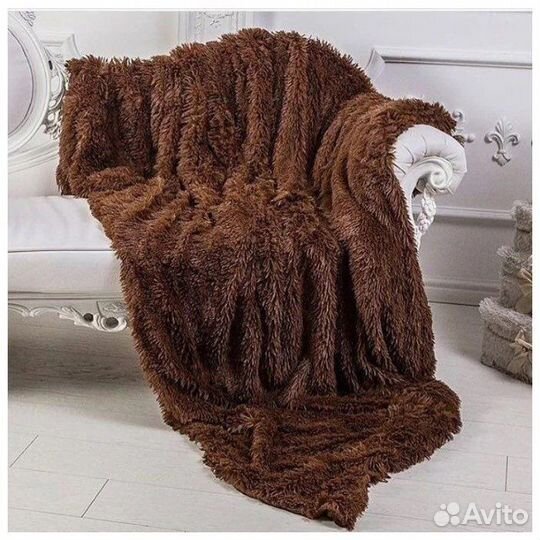 Плед травка меховой