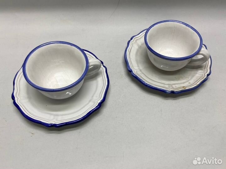 Набор чайная пара 2 шт керамика Италия (состояние