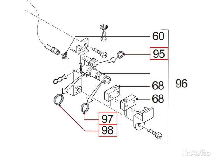 Ремкомплект распределителя пара кофемашины delongh