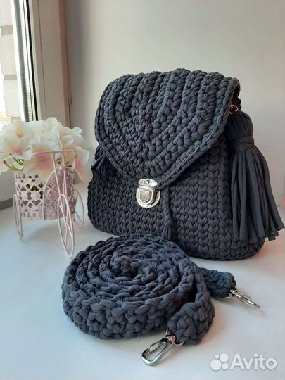 Рюкзак женский вязаный