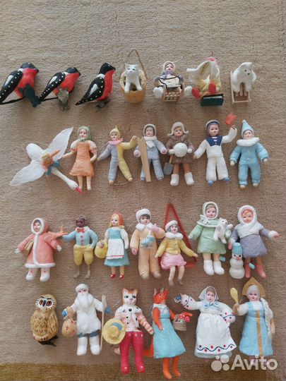 Ватные елочные игрушки как в СССР