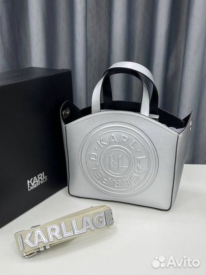 Новая женская сумка Karl Lagerfeld металлик