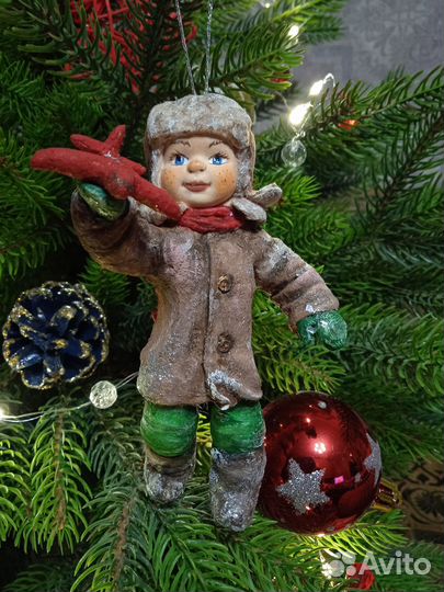 Ёлочные ватные игрушки 