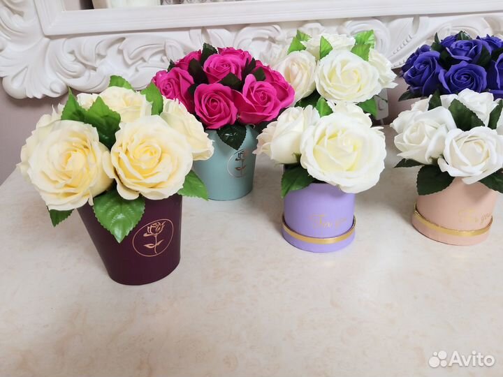 Букет из мыльных роз