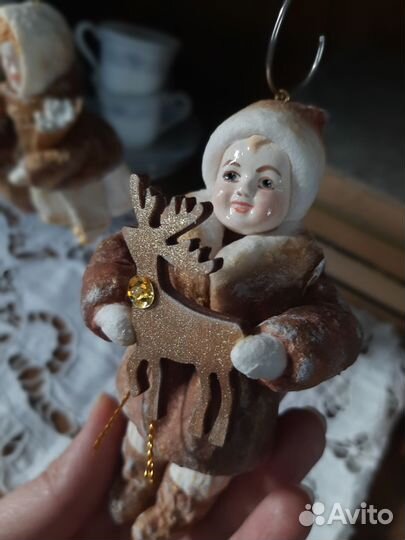 Ватные елочные игрушки