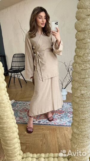 Костюм кимоно изо льна