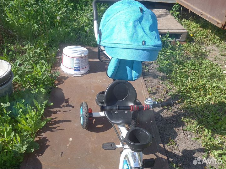 Велосипед коляска с ручкой