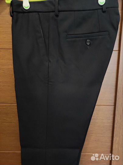 Брюки классические со стрелками утепленные на флис