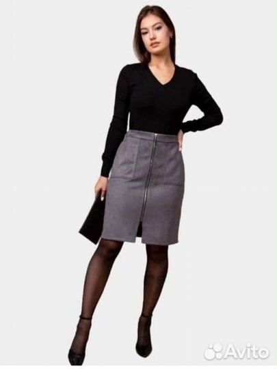 Юбка женская замша 46р