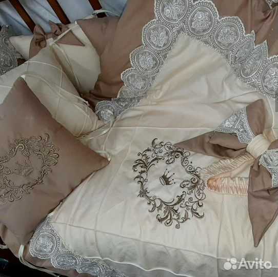 Комплект в кроватку премиум сатин