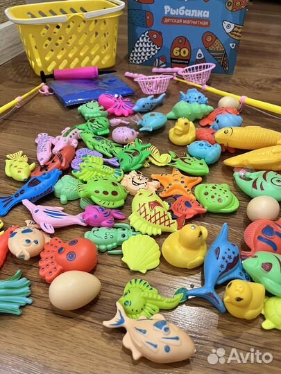 Рыбалка детская магнитная 60 предметов, новая