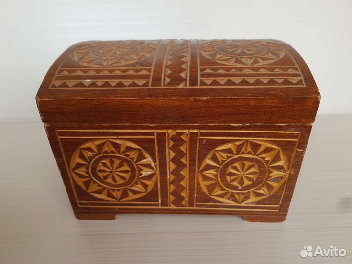 Шкатулка ларец деревянная СССР