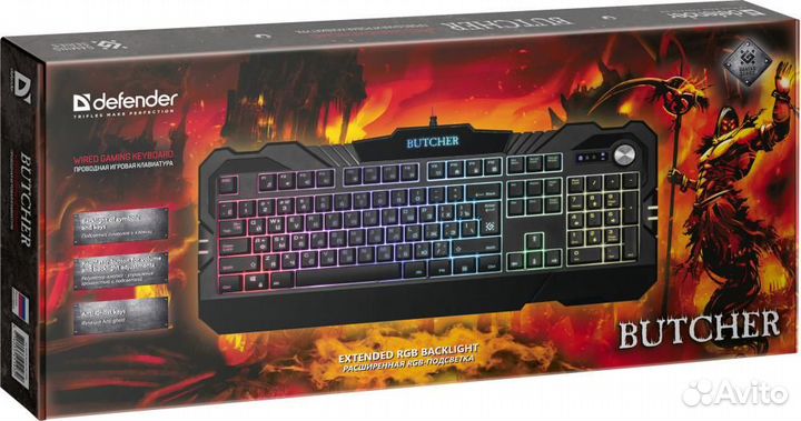 Игровая клавиатура Defender butcher GK-193DL