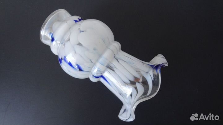 Ваза новая цветное стекло (времен СССР)